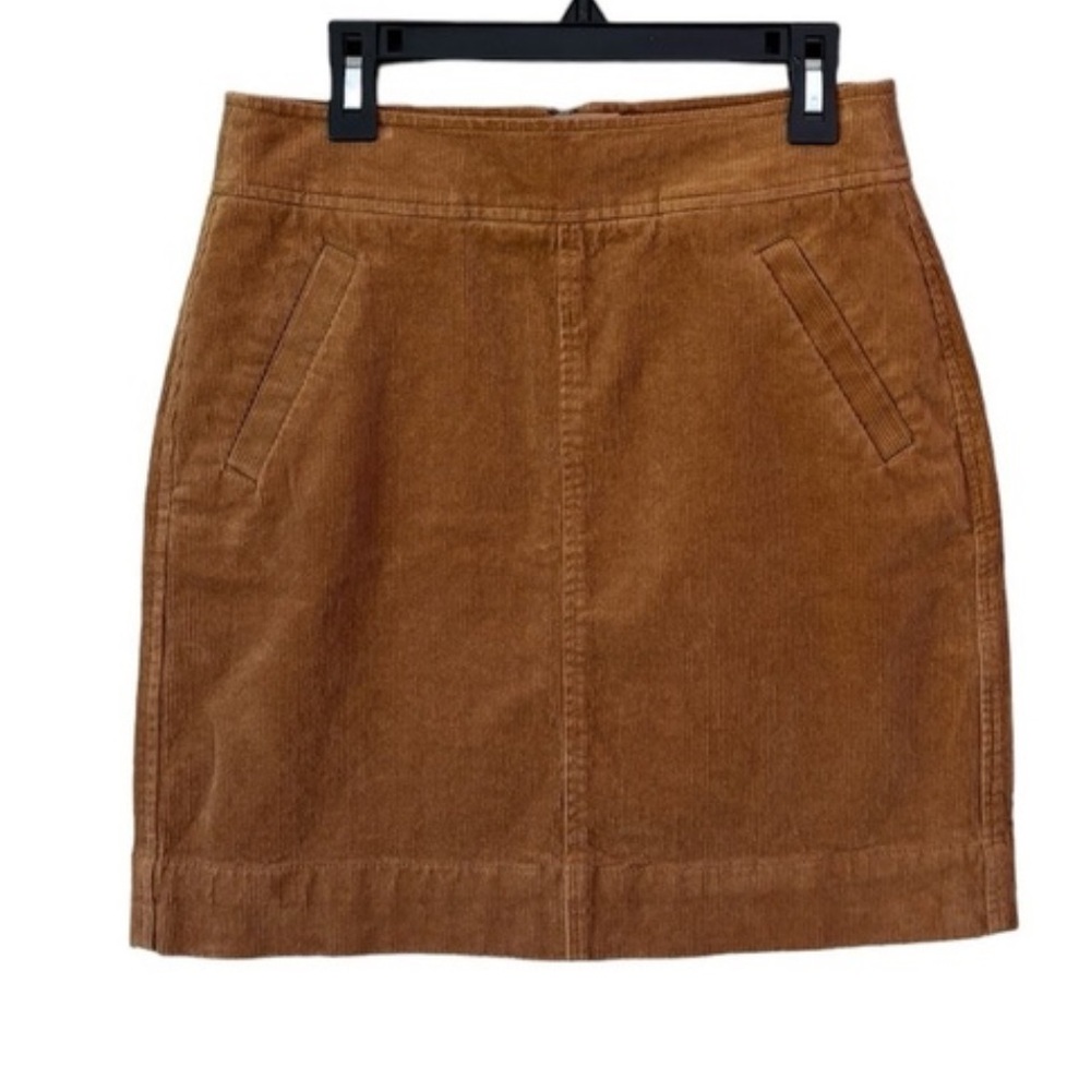 Ann Taylor LOFT Corduroy Mini Skirt Copper-Brown Women's Size 0